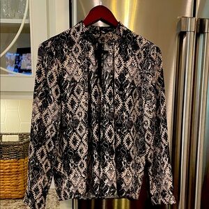 Romeo & Juliet Couture Black and Cream Blouse